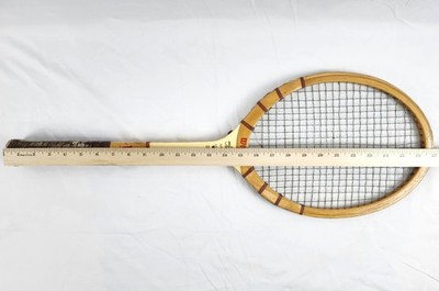 Raquette De Tennis Vintage Wilson Jack Kramer - Bois Strata-Bow, USA, Fibre Fac