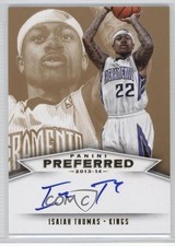 2013-14 Preferred Panini Signatures Gold 9/10 Isaiah Thomas #551 Auto 4v2