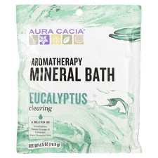 Aura Cacia, Aromatherapy Mineral Bath, Clearing Eucalyptus, 2.5 oz