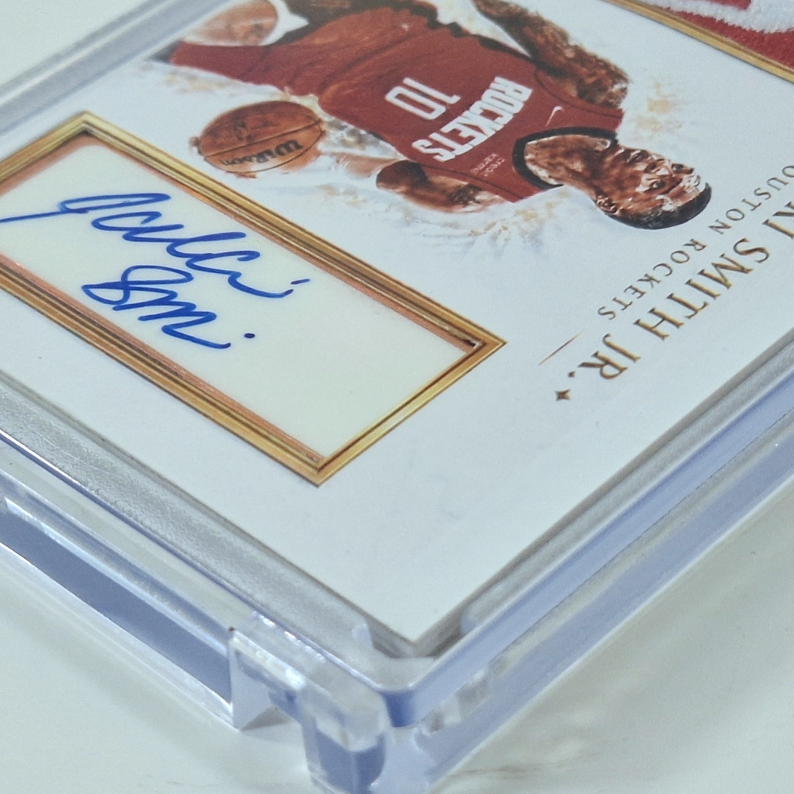 Jabari Smith Logoman Autograph Custom Card - One of One - Patch Auto - 1/1 view 9