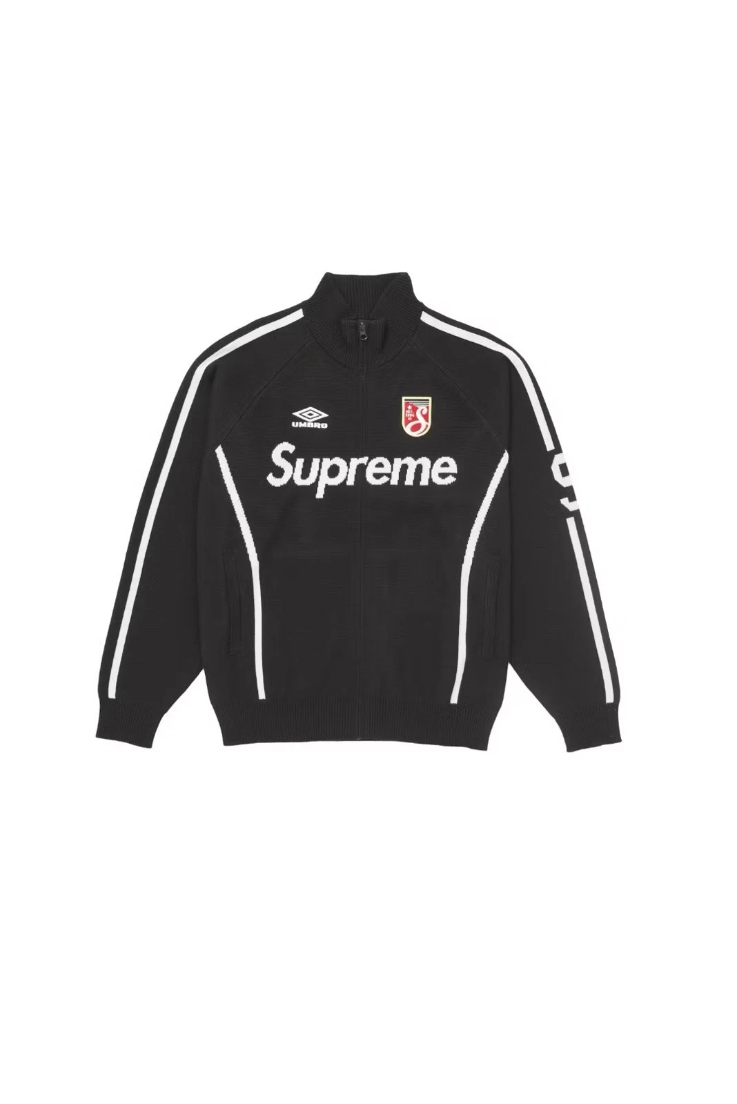 Taille S   Veste pull zippée Supreme Umbro noir EN MAIN !!️