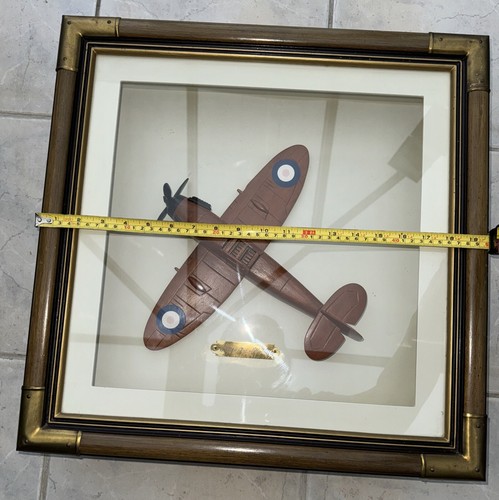 Spitfire Framed Model Built In Wood. Reach for the Sky" plaque.please See Info. - Picture 15 of 24