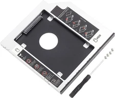 12.7mm Aluminum Optibay 2nd HDD Caddy SATA Hard Disk Drive Adapter For Laptop