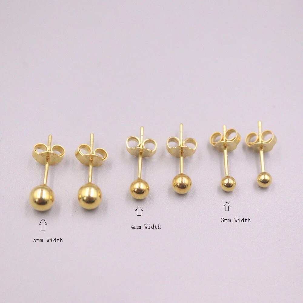 Share 77+ gold ball earrings 18k 3tdesign.edu.vn