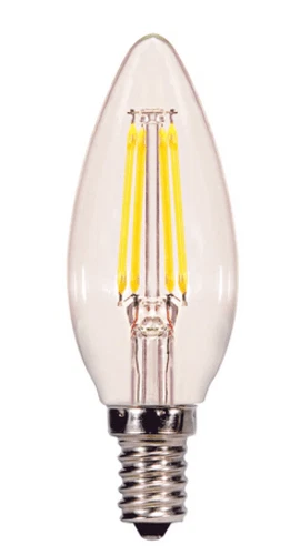 Satco Lighting  S29877 4.5 Watt B10 Candelabra (E12) LED Filament Bulb - 350 Lum - Picture 1 of 1