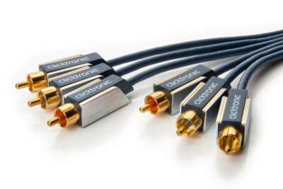 3m Clicktronic Advanced YUV Kabel RGB Anschlusskabel 3x Cinch Stecker RCA