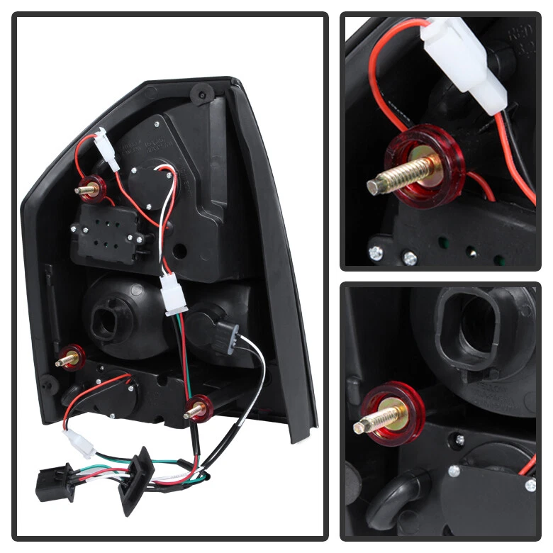 Luces traseras LED negras para Chrysler 300 2005 2006 2007 luces de freno izquierda+derecha Foto 3 de 4