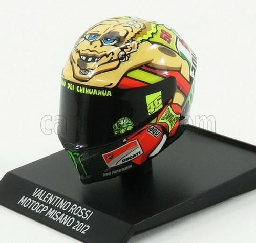 1/10 MINICHAMPS - AGV - CASCO HELMET VALENTINO ROSSI MOTOGP MISANO 2012  31512 | eBay