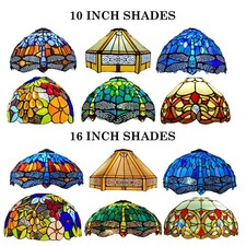 Tiffany Style Replacement Shade 10/16" Multicolour Stained Glass Lamp UK