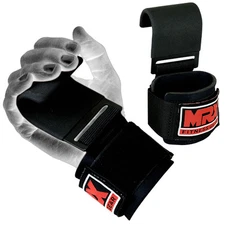 Weight Lifting Metal Hooks Gym Training Bodybuilding Workout Wrist Strap MRX 