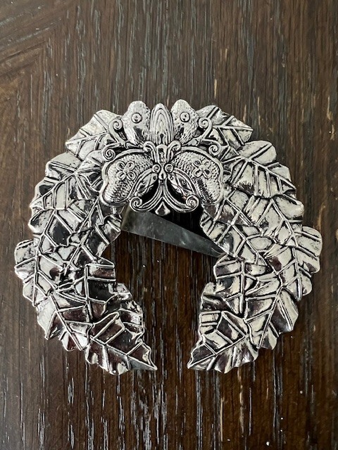 Vintage Sylvia Dahl Butterfly Silver Wreath Scarf Clip Neiman Marcus  Signed