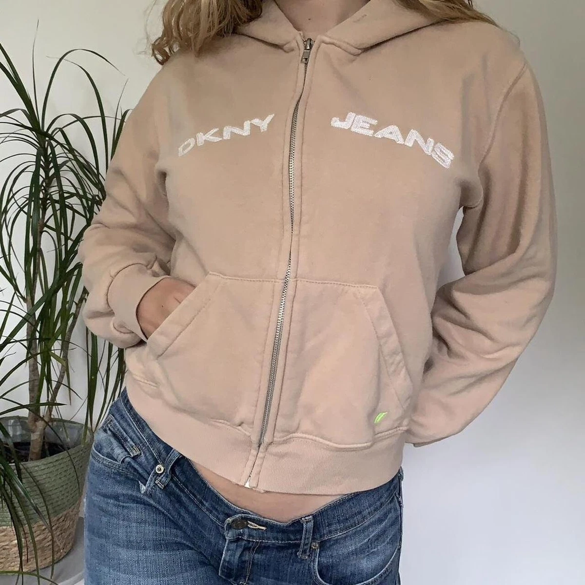 dkny jeans zip up sweater