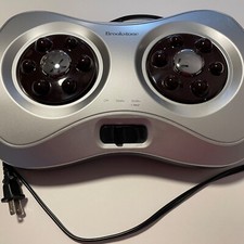 Electric Foot Massager Shiatsu Brookstone 2 Rotating Heads W/ Heat, Pre-Owned