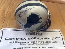 Sale YALE LARY Signed DETROIT LIONS Mini Helmet 3x Champ 9x All-Pro HOF Dec COA