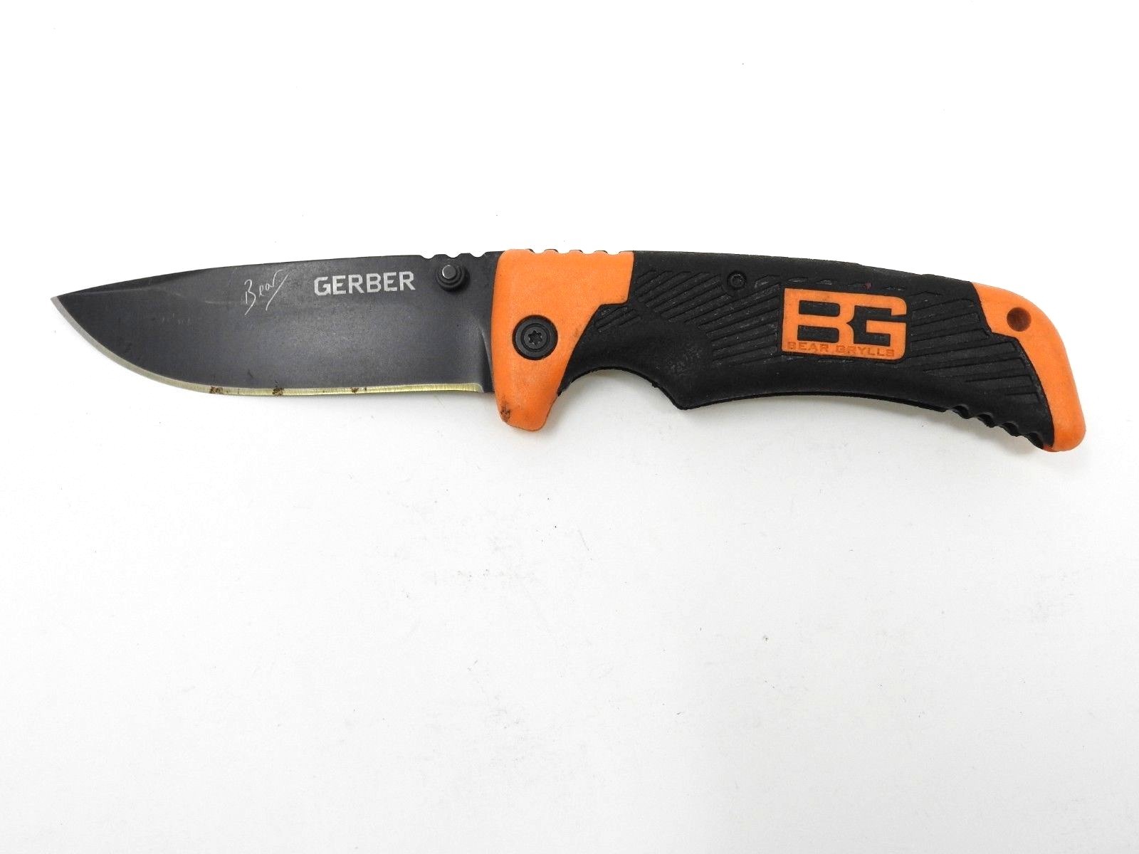 Gerber Bear Grylls Scout Folding Pocket Knife Drop Point Fine/Serrated