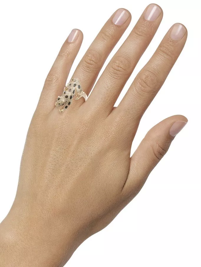 NEW! Black & White Diamond & Rose Gold Panther Ring By Effy/Size 7/ $5,900