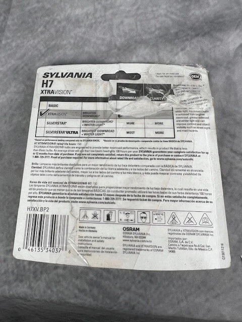 SYLVANIA - H7 XtraVision - High Performance Halogen Headlight (Contains 2 Bulbs) - Image 2 of 3