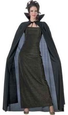 Full Length Fabric Cape Vampire Fancy Dress Halloween Costume Accessory 2 COLORS