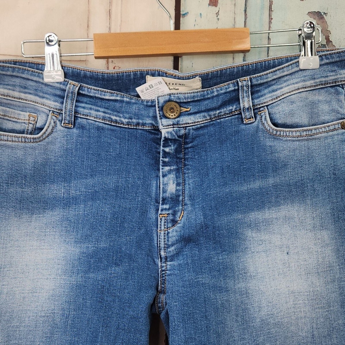 Weekend Max Mara Cropped Boyfriend Embroidered Jeans