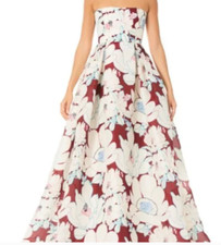CAROLINA HERRERA Floral Silk Ball Gown