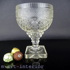 Antike Kristallglas Schale, Zuckerschale, Cut-Crystal England-Irland, um 1830
