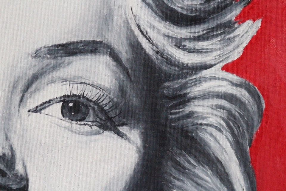 Marilyn Monroe Photorealistic Original Oil On Canvas Painting  - Image 2 of 3
