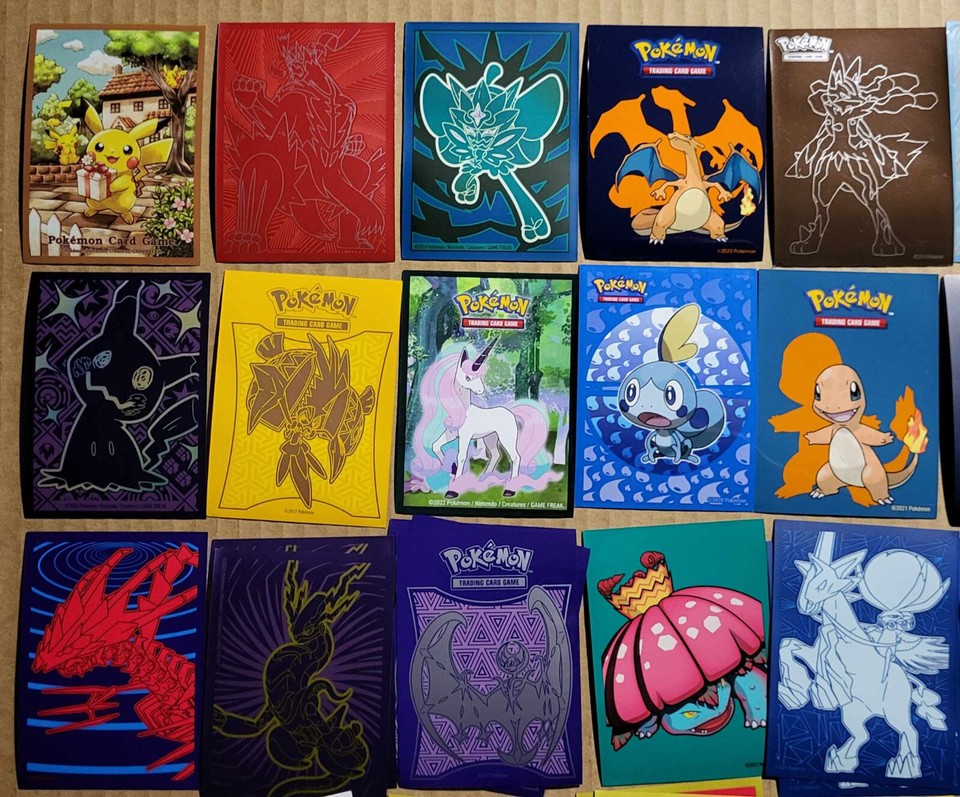 Lot of 200 Loose & 780 Sealed Pokemon Card ETB Deck Sleeves & More 980