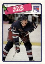 1988-89 Topps David Shaw #57 New York Rangers