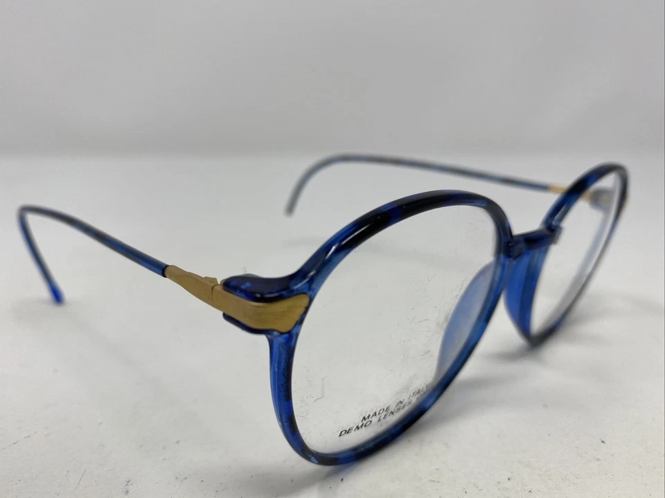 Marco de gafas JG Hook Italy BLAIR C.02 50-18-140 azul tortuga borde completo TE96 Foto 3 de 4