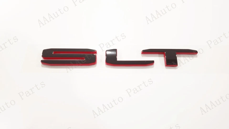 1 pieza emblema letra SLT trasero rojo negro 2019+ GMC Sierra 1500 2500 Yukon Yukon XL Foto 2 de 4