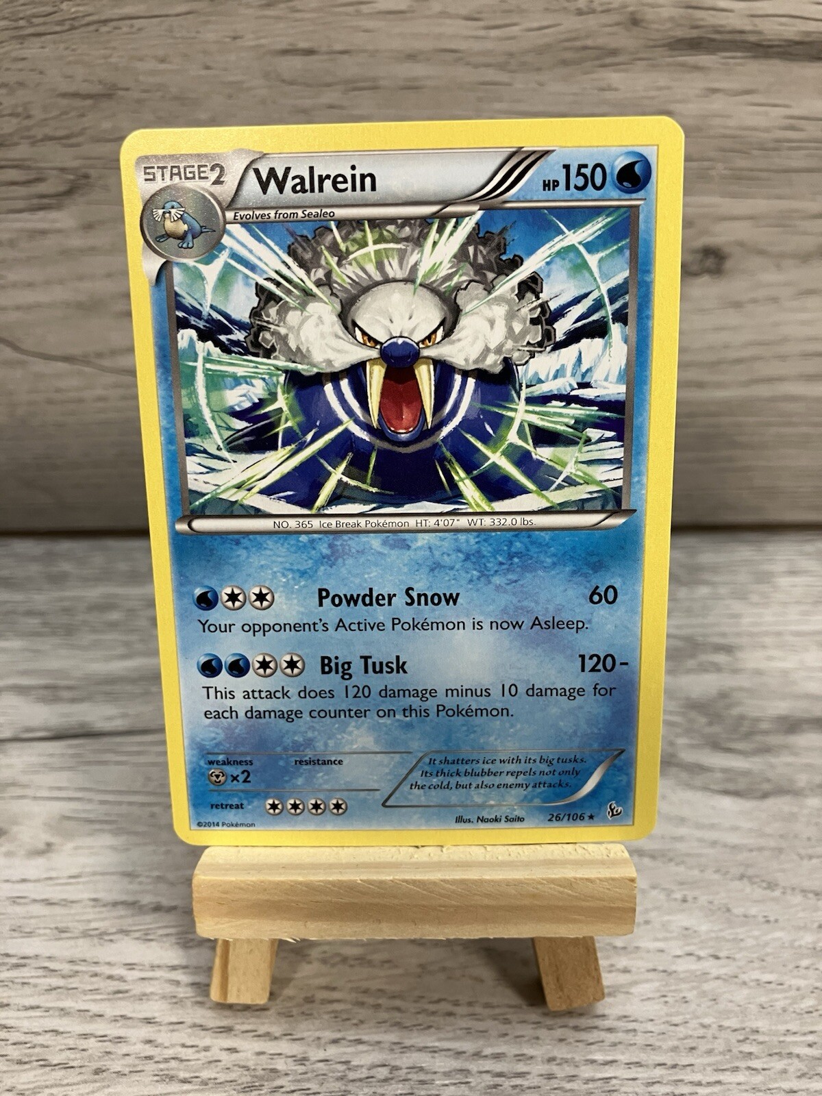 Walrein XY Flashfire Rare 26/106 Pokemon Trading Card TCG