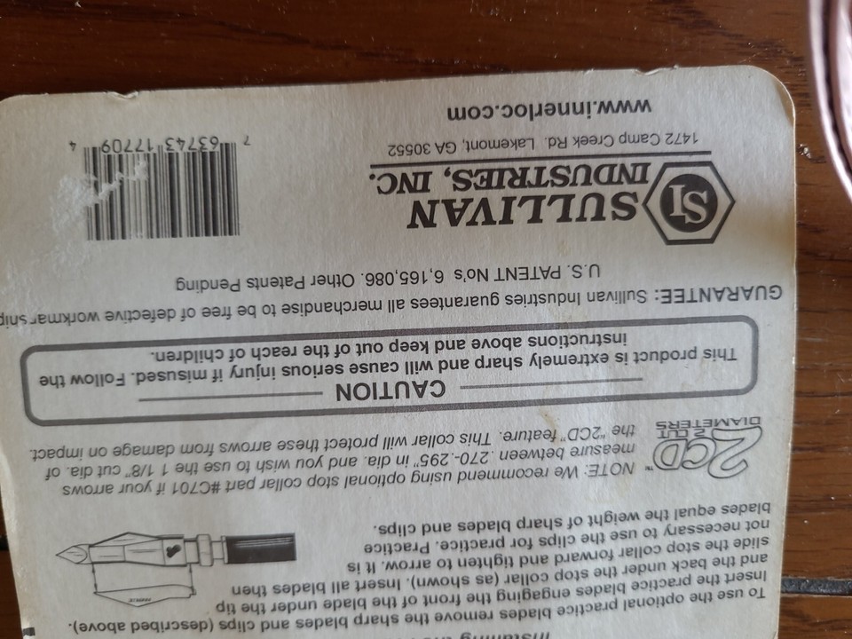 INNERLOC EXP BROADHEADS CLIPLOC BLADE CONTROL 770PB9 PRACTICE