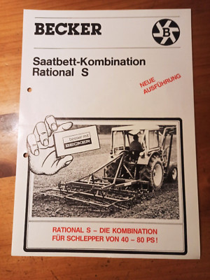 Prospekt Becker Saatbett Kombination Rational S Broschüre  Traktor Schlepper i
