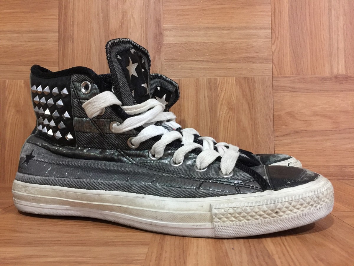 RARE🔥 Converse All Star CT Hi Special Black Flag Leather