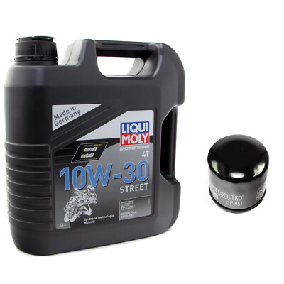 Ölfilter HF951 Motoröl Set High Performance 10W30 4 Liter für Honda NC 700 750