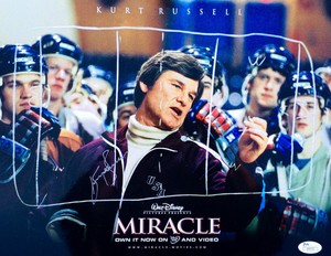 Kurt Russell Signed Miracle Coach Herb Brooks 11x14 Photo Jsa Ebay