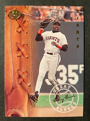 Barry BONDS 1995 Leaf Great Gloves Insert #3 San Francisco Giants