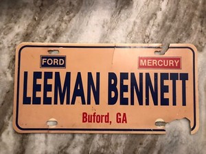 License Plate Georgia Ford Dealership LEEMAN BENNETT BUFORD, GA Atlanta Falcons