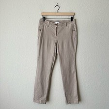J. JILL Chino Pants Womens Sz 10 Petite Beige Office Work Minimalist Preppy NWT