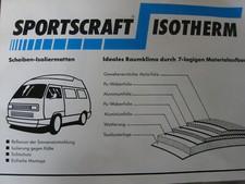 Isotherm Sportscraft VW T4 ScheibenIsoliermatte 7 lagig grau