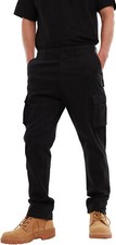 Mens MIG Slim Fit Chino Cargo Work Trousers Size 30 to 42 COMBAT WORKWEAR PANTS