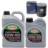 MotoröL Set Sae 10W-40 Meguin 6 Liter + ÖLfilter Sm 113 FüR Citroen Fiat Peugeot