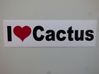 I Heart Cactus Window Bumper Sticker Decal Car Succulent 3"x10" UV Resistant NEW