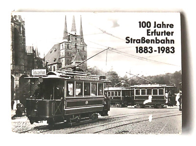 Postcards 100 Years of Erfurt Tram Germany SET 16 Photo in Folder 1980s Vtg Lot