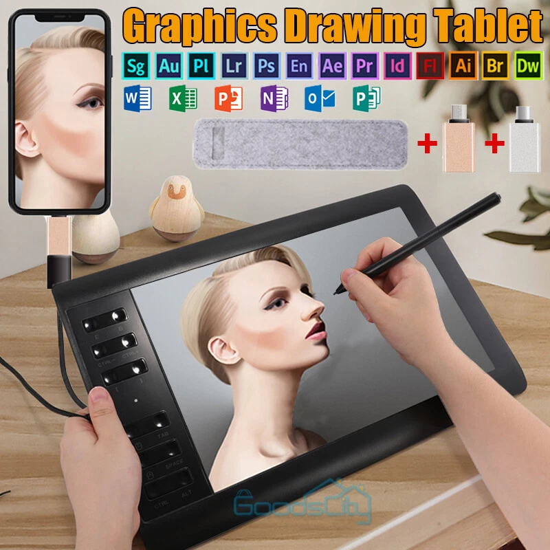 Artist Pro Graphics Drawing Tablet 10x6" Screen Battery-free pen 12 Shortkey NEW - Image 3 of 4
