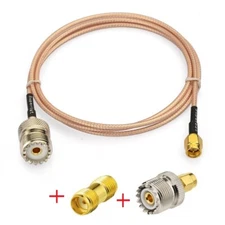 SMA Male to UHF SO-239 Cable ,SMA Adapter ,SMA UHF Adapter for Baofeng CB Radio
