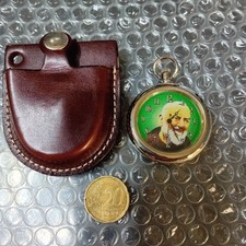 Orologio da tasca/cintura Padre Pio con portaorologi in cuoio
