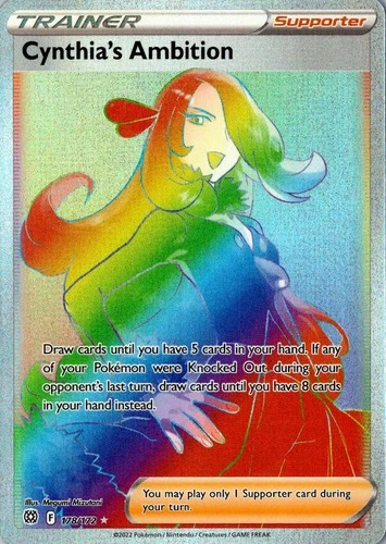 Cynthia's Ambition 178/172 Secret Rare SWSH09: Brilliant Stars LP Pokemon