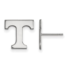 10k White Gold University of Tennessee Small Initial T Post Earrings
