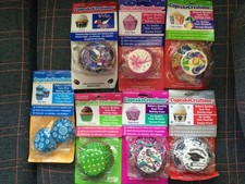 LOT OF 7 PKGS ASST STYLES CUPCAKE LINERS NO PAN NEEDED 252 PCS ALL NEW LOT B